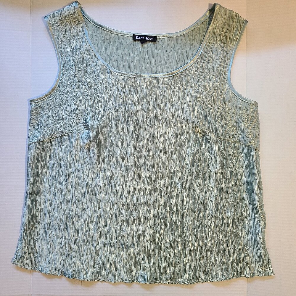 Y2K Whimsy Dana Kay Sage Green Tank Size 16 Womens